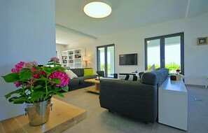 Fernseher, Kamin, Tischfußball, Tischtennisplatte