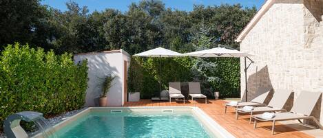 A heated pool