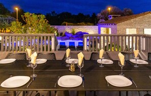 Outdoor dining - 8 bedroom beautiful home in Zaton (Zaton)