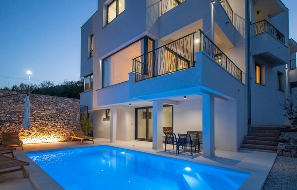 A heated pool