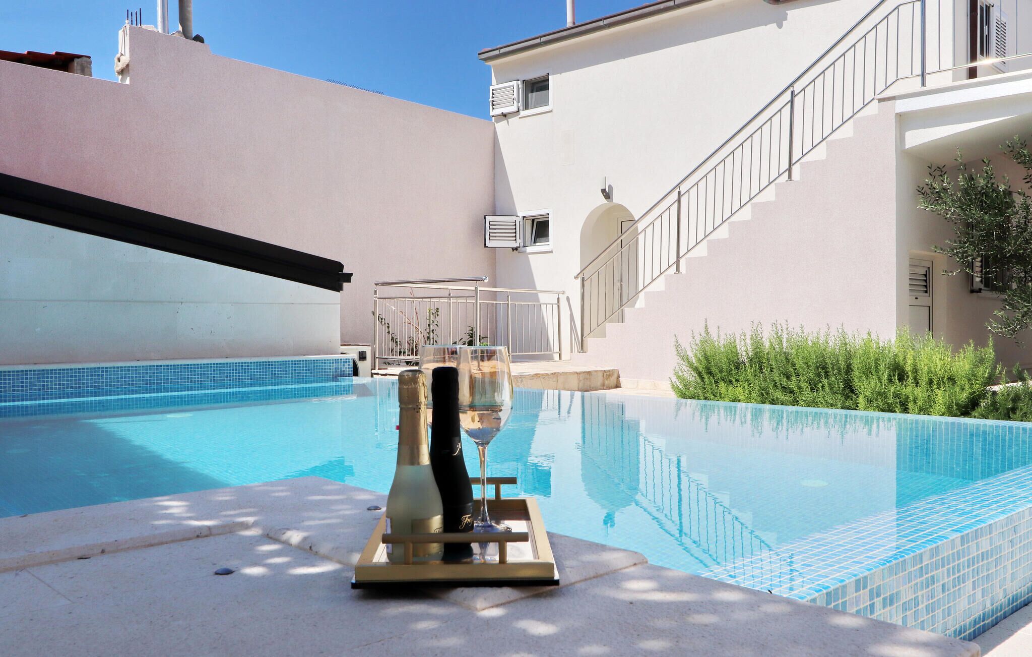A heated pool