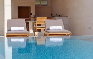 A heated pool