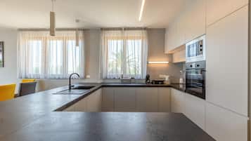 Fridge, oven, stovetop, dishwasher