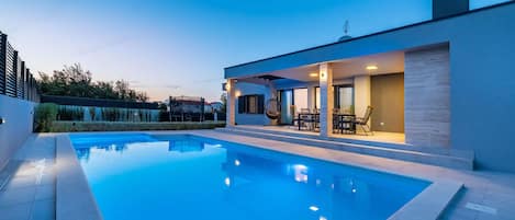 A heated pool