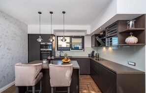 Fridge, oven, stovetop, dishwasher