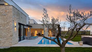 A heated pool