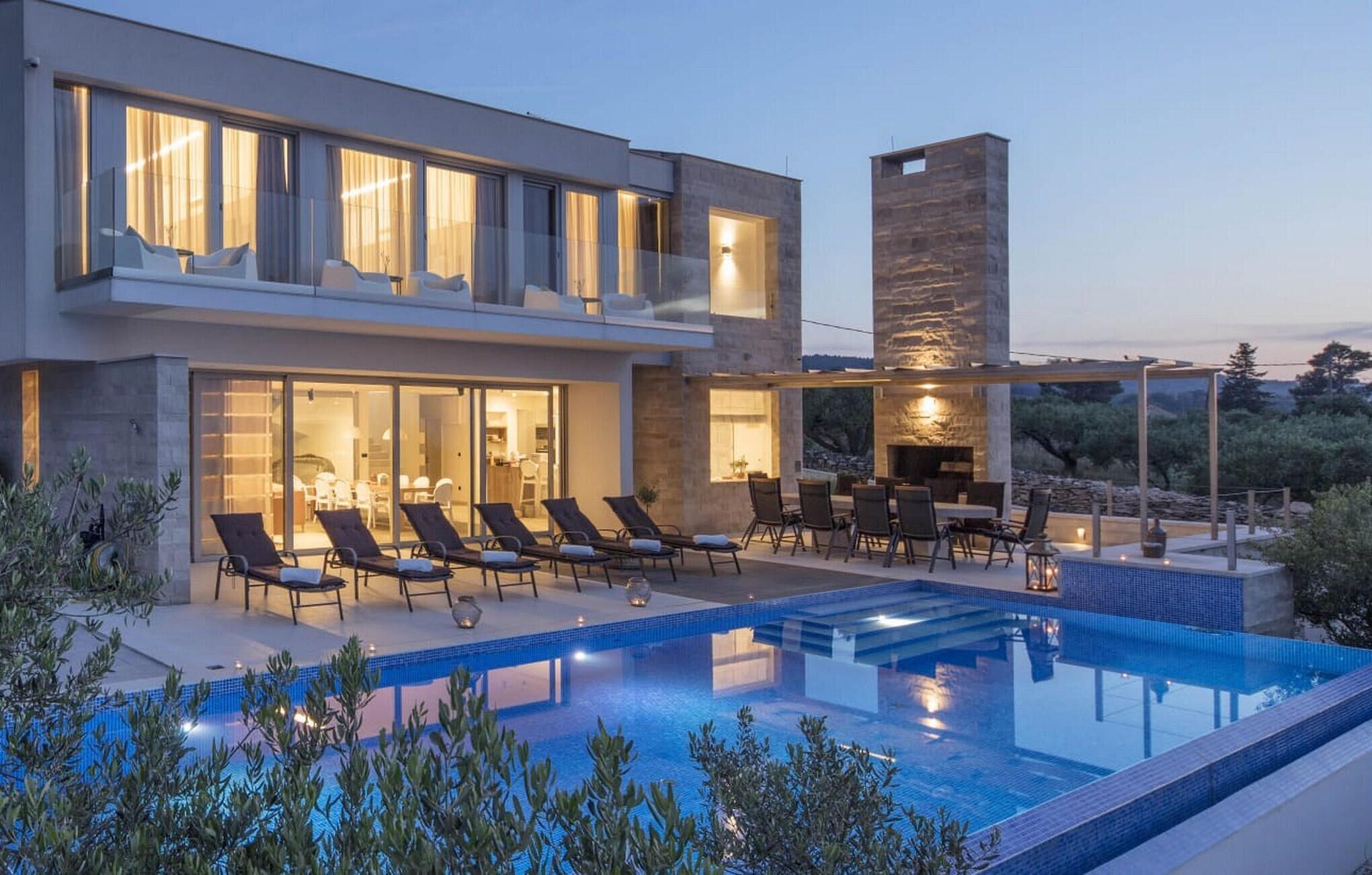 A heated pool