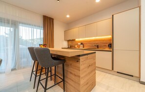 Fridge, oven, stovetop, dishwasher
