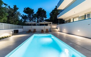 A heated pool