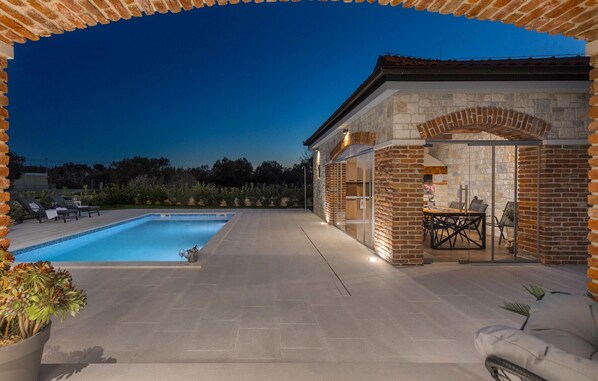 A heated pool
