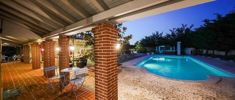 A heated pool