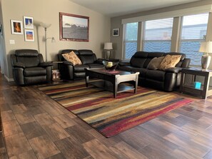 Smart TV, DVD player, books, video library