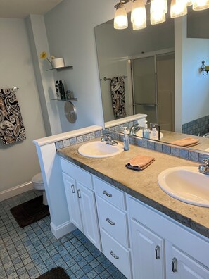 Dusche, Whirlpool, Haartrockner, Handtücher