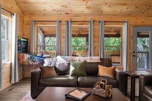 Smart TV, fireplace, video games
