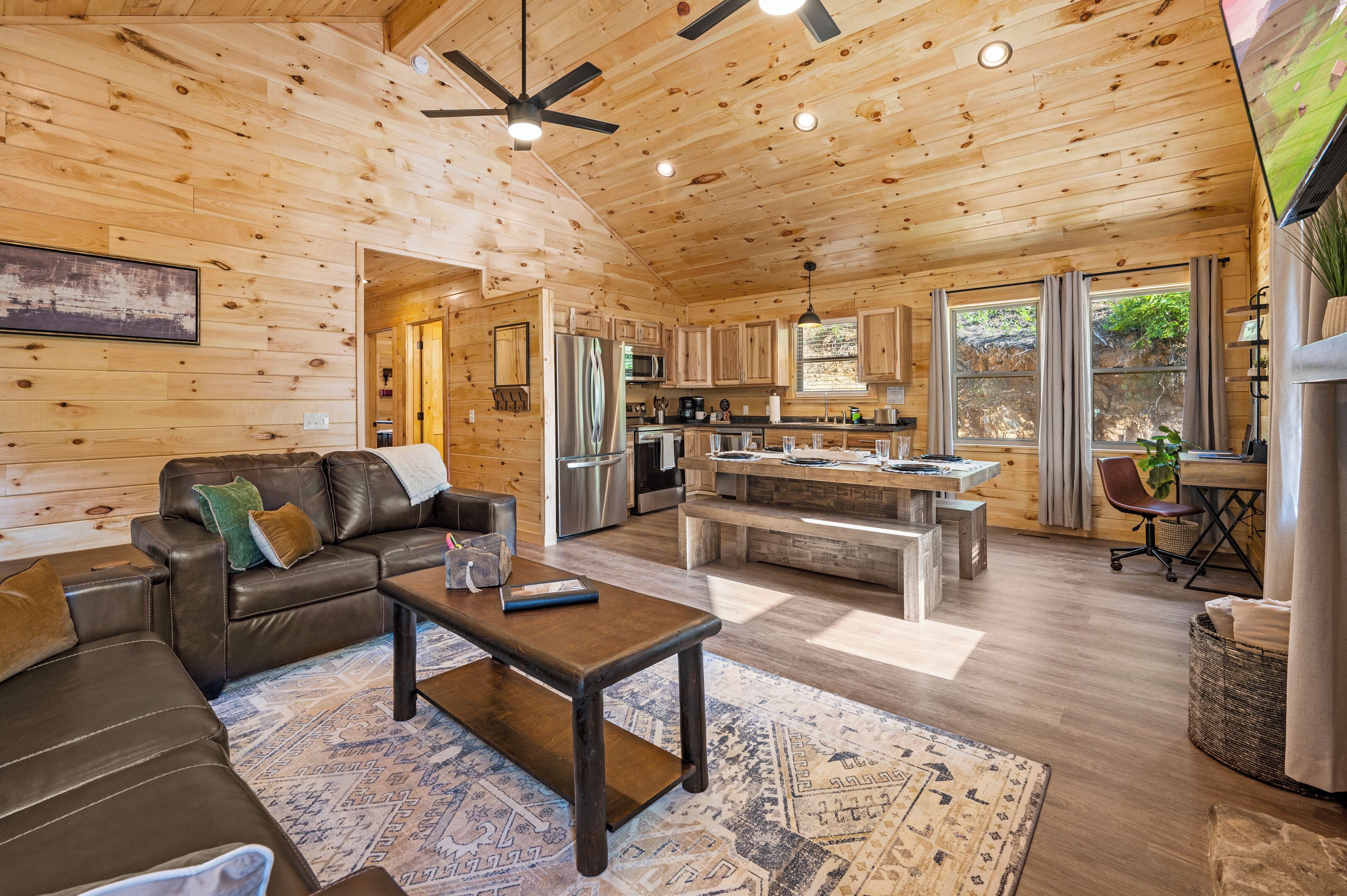 Smart TV, chimenea y videojuegos 