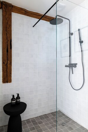 Haartrockner, Handtücher, Seife, Shampoo