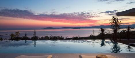 A heated pool