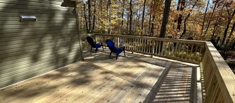 Secluded mountain home on over 10 wooded acres, modern, WiFi and pet friendly!