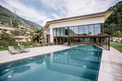 Ferienwohnung 'Camping Passeier Glamping Aurum' mit Bergblick, Gemeinschaftspool und WLAN