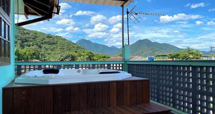 Loft with barbecue jacuzzi for private use lit pool garden 800 m beach