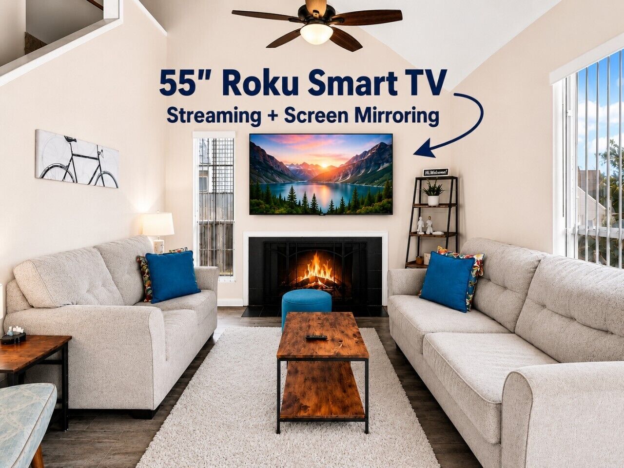 Smart-TV, peis, kontorer og PC-skjermer