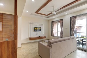 Apartment, 2 Bedrooms, Balcony | Living area | 41-inch LED TV with satellite channels - OVI'S HOLIDAY (Mawal)