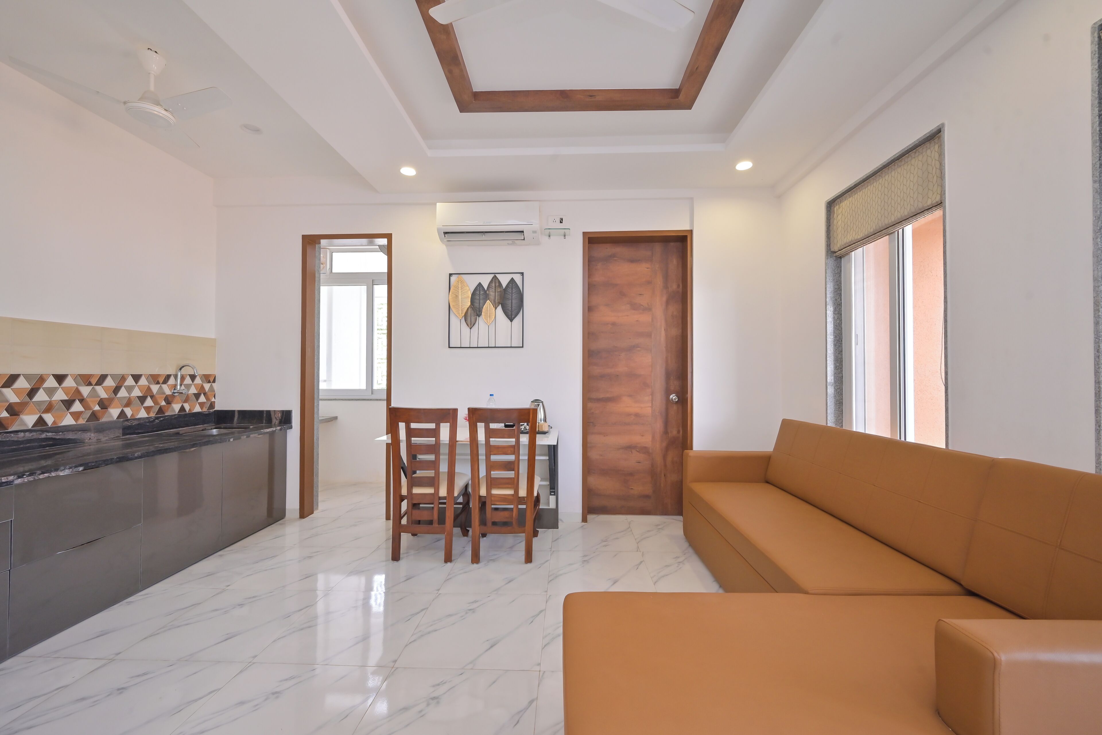 Apartment, 1 Bedroom, Balcony | Living area | 41-inch LED TV with satellite channels