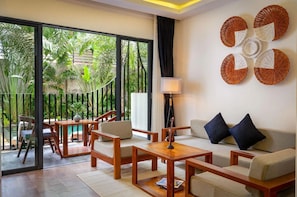 Family Suite, 2 Bedrooms, Bathtub, Pool View | Living area - Odyssey Tara (Siem Reap)