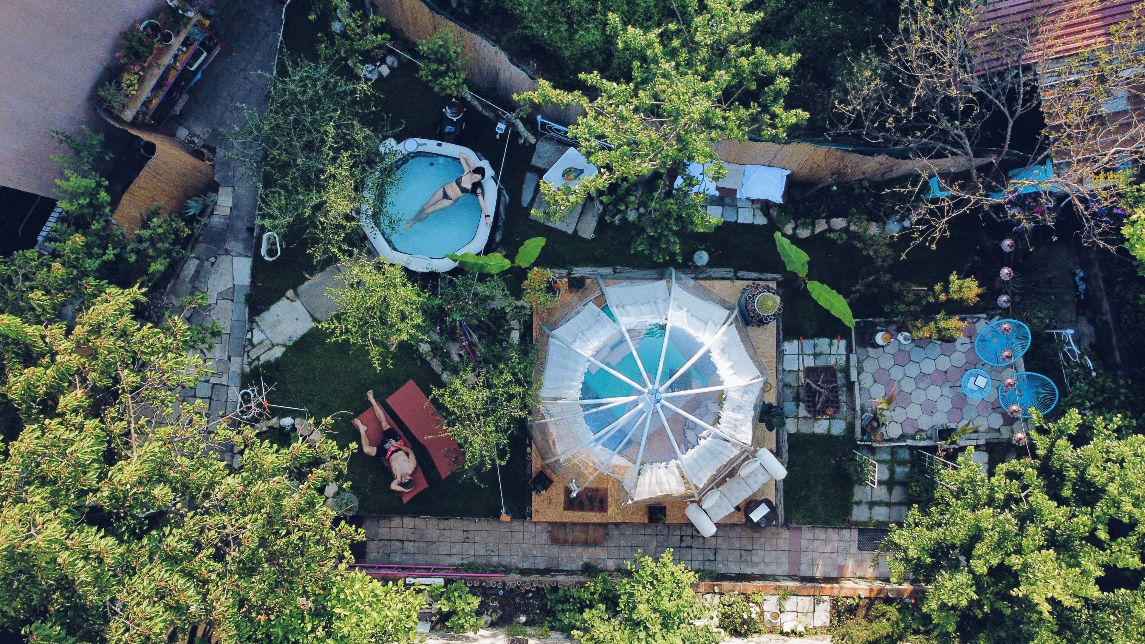 Chalet, 1 Schlafzimmer, Raucher, eigener Pool | Blick von der Unterkunft