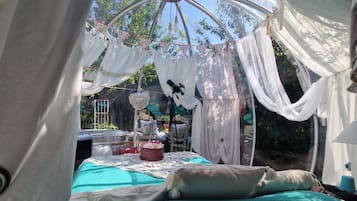Chalet, 1 chambre, fumeurs, piscine privée | 1 chambre