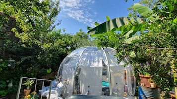 Chalet, 1 chambre, fumeurs, piscine privée | Bain à remous extérieur