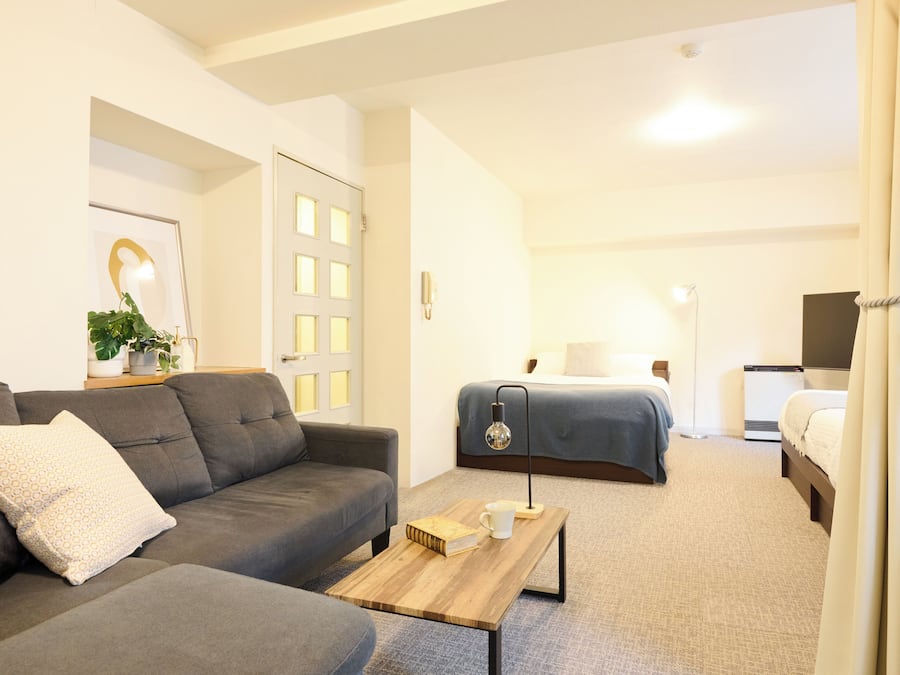 Tomannsrom – deluxe | Oppholdsområde | LCD-TV