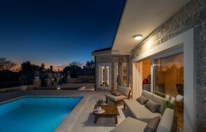 A heated pool