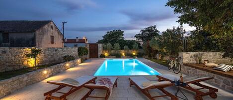 A heated pool