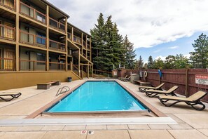 Outdoor pool, a heated pool - Steps to the Slopes | Cozy Condo + Fireplace (Park City)