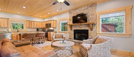 Smart TV, lareira, monitores de computador