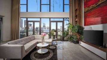 Apartamento, 3 quartos, acessível, sacada | Área de estar