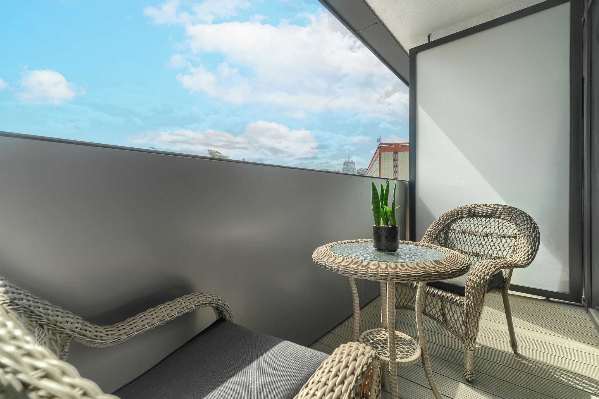 Deluxe-Apartment | Balkon