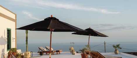Chambre Double Deluxe, terrasse, vue mer | Terrasse/Patio