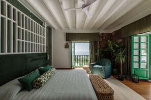 Grand Suite, Terrace, Sea View | Premium bedding, minibar, in-room safe, individually decorated