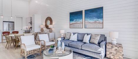 Smart TV, DVD player, books, video library