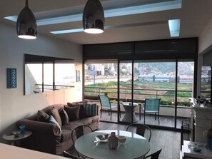 Living room - Chalet in Siwar Resort, Pool, Wifi, sea View, Electricity, 2 Bedrooms (Zouk Mosbeh)