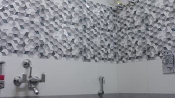 Dusche, Regendusche, Handtücher, Seife