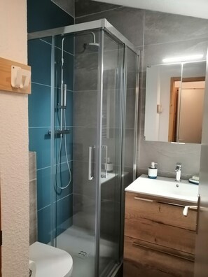 Shower, hair dryer