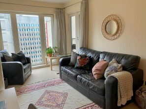 Leilighet, 1 queensize-seng med sovesofa | Oppholdsområde