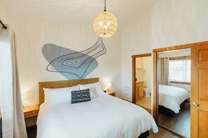 1 bedroom, desk, iron/ironing board, travel cot