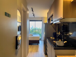 Basic Studio | Private kitchen | Cookware/dishes/utensils - Studios Go Campo Belo (São Paulo)