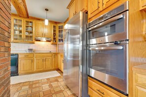 Fridge, microwave, stovetop, dishwasher - Porch & Views: Queensbury 'Three Family Lakehouse' (Queensbury)