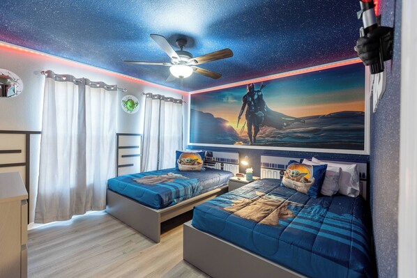 4 bedrooms, iron/ironing board, travel crib, WiFi