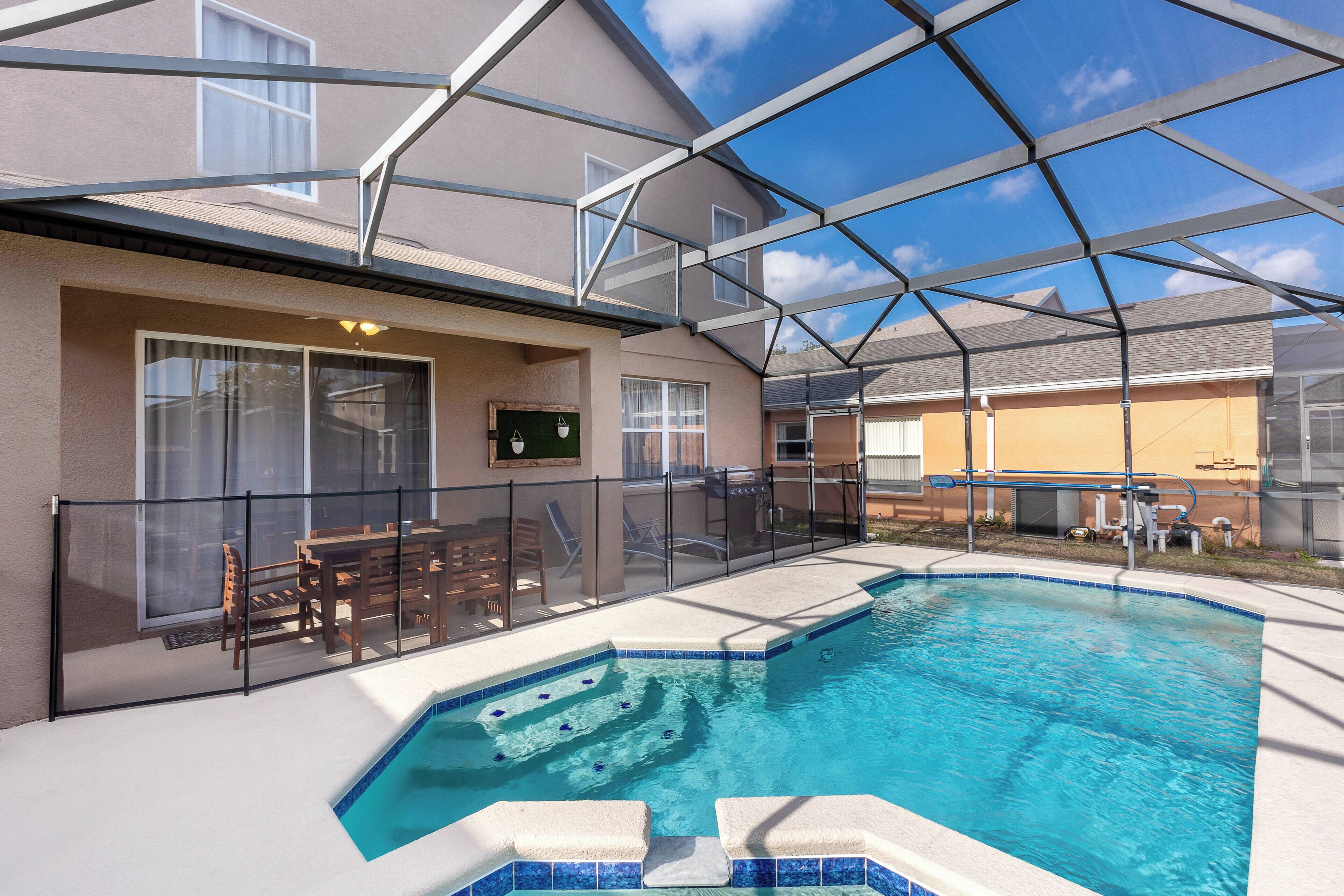 A heated pool